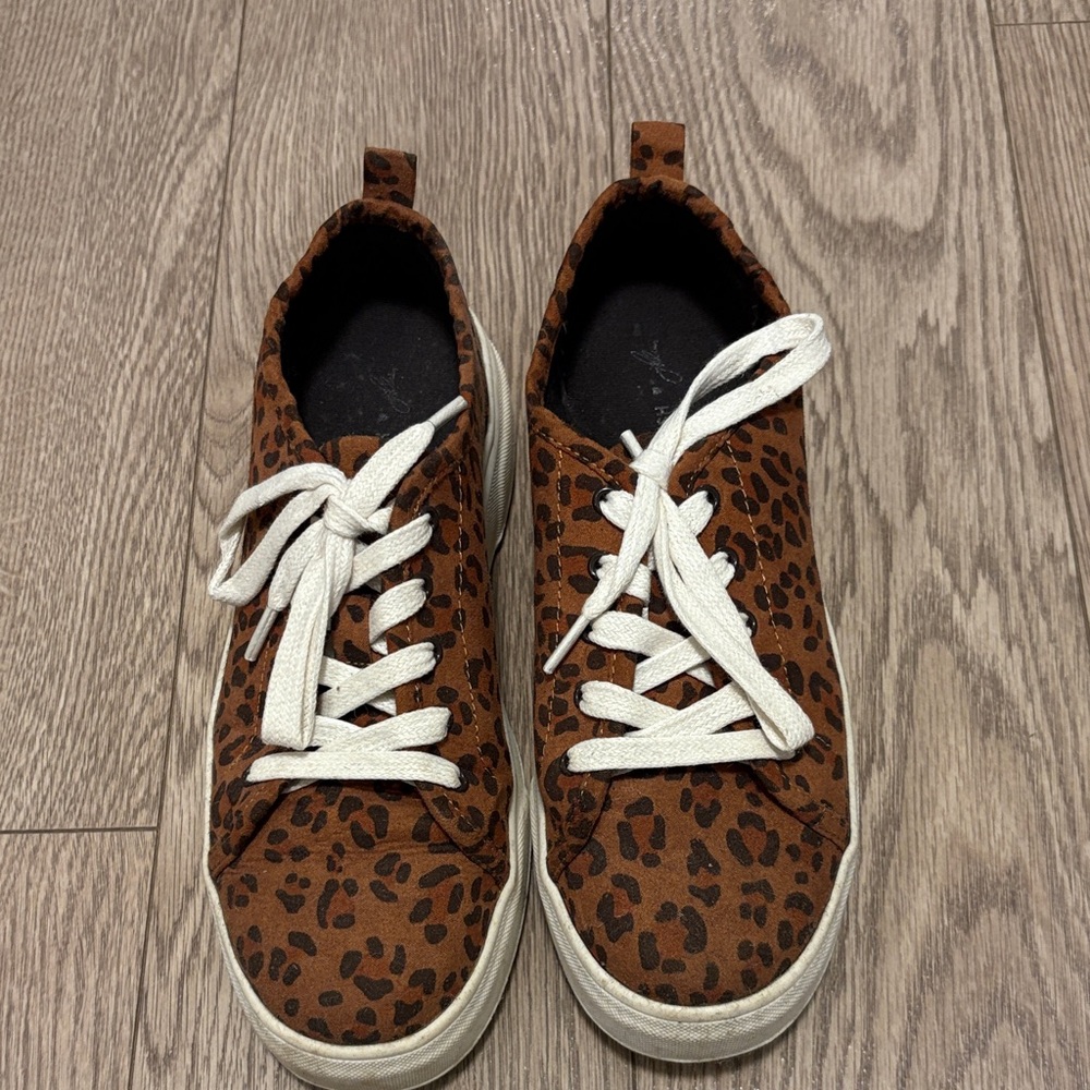 Joe Fresh x Jillian Harris Leopard Print Sneakers with White Laces